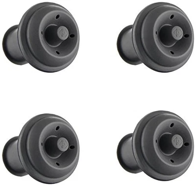 $19.22 • Buy Vacu Vin Wine Saver Vacuum Stoppers Set Of 4 – Grey