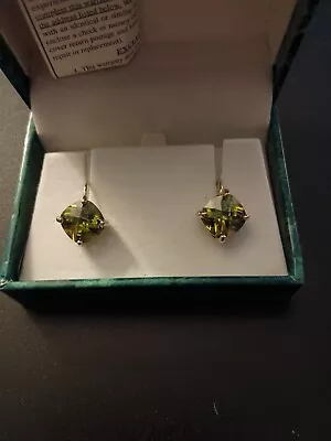 Vintage SUZANNE SOMERS Gold Plated Diamond CZ Drop Earrings • $19.59