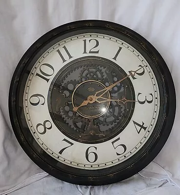 Sterling And Noble Co Large Steampunk No. 9 Wall Clock Gears Industrial Silent • $25.99