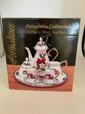 Poinsettia Collection Mini Tea Set By Baum Brothers (Formalities) No Damge • $21.60