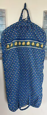 Vintage Vera Bradley Garment Bag Retired Bee Pattern Light Blue Yellow Roses EUC • $48