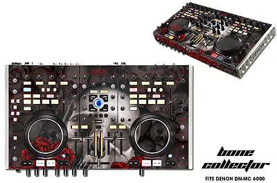 Skin Decal Wrap Denon DN MC 6000 DJ Controller Interface Pro Audio BONES BLACK • $14.95