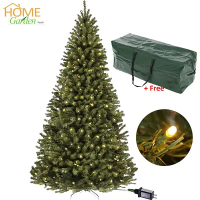 6.5' Prelit Artificial Christmas Tree With 250LED Lights Xmas Hinged Decorations • $86.99