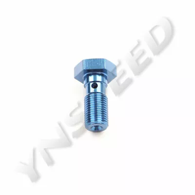 M10 X 1.0mm Aluminium Banjo Bolt Brake Caliper Fitting Adapter Blue • $3.99