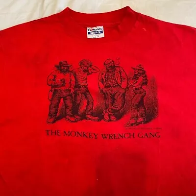 Vintage Robert R. Crumb THE MONKEY WRENCH GANG T-Shirt Size L Hanes Beefy-T 1985 • $150