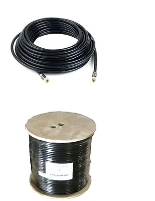 100'FT OUTDOOR BLACK Quad Shielded Direct Burial RG6 /U Coax HDTV 3GHz 18AWG • $27.95
