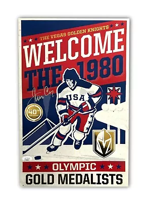 Jim Craig Signed Miracle On Ice 40Th Anniversary Poster Vegas Knights JSA COA • $424.96