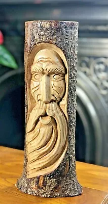 £19.99 • Buy Old Man Wood Carving 30cm Garden Hanging 