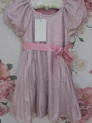 BNWT MONSOON Pink Sparkle MERCURY Flower Girl Party Occasion Dress 12-18 €50 • £20