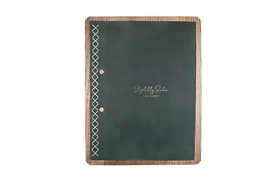 Wooden Cafe Bar Restaurant Menu Cover Custom Embossed Leather Menu Book Holder • $39