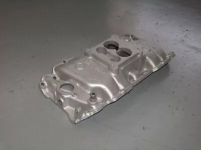 $350 • Buy Offenhauser 360 Deg BB Chevy Aluminum Intake Manifold Spread Bore Oval Port 5815