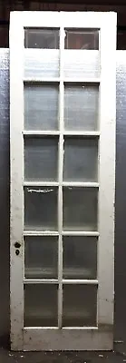 32 X106.5 X2  Antique Vintage Old Wooden Interior French Door Window Wavy Glass • $999.99