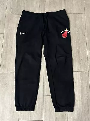 Men's Miami Heat Nike Sweatpants Joggers Black Size L Large New • $60