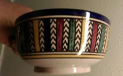 Made In Morocco Colorful Pottery Bowl • $13