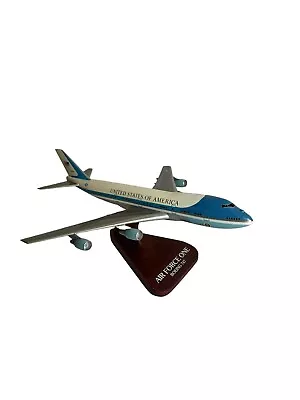 Vintage Air Force One Boeing 747 Wood Desk Model Airplane Toys And Models Corp • $165