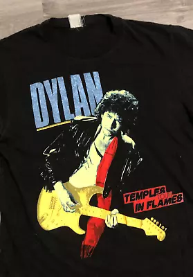 Vintage Bob Dylan 'Temple In Flames' 1987 Tour T Shirt - P2p 19  • £75