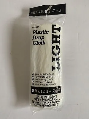 $9.99 • Buy Plastic Drop Cloth Light 9FT X 12FT