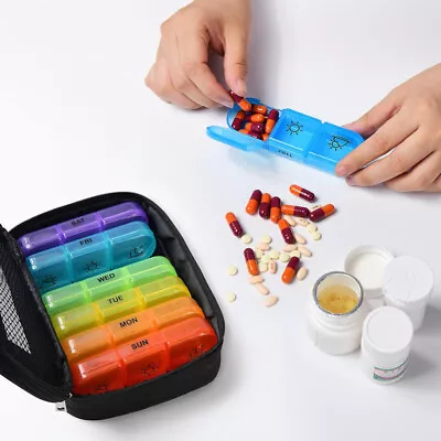 7Day Pill Box Medicine Storage Weekly Tablet Container Case Organizer Dispenser • $6.59