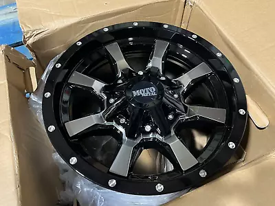 (QTY 1) Moto Metal Gloss Black Machined Face Wheel Rim 16x8 6x134/139 0mm • $118.99