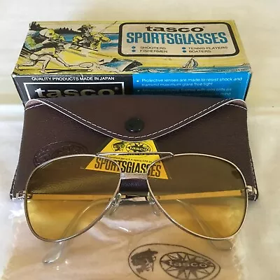Vintage Tasco  Shooting Glasses. Yellow # 1119 Y Sports Glasses 1970s NOS • $69.95