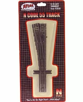 Atlas N Scale ~ New 2024 ~ Code 55 ~ #5 Left Hand Switch Turnout ~ 2050 • $18.82