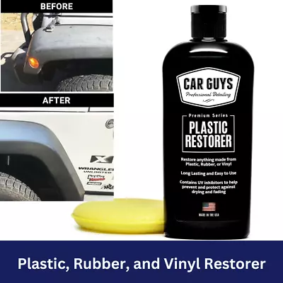 CAR GUYS Plastic Restorer - Rubber Vinyl Restorer | Safe Auto Detailing Kit 8oz • $28.97