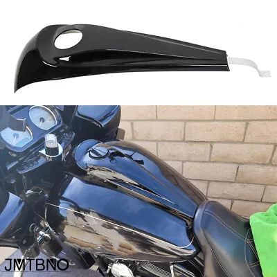 Black Dash Fuel Console + Gas Tank Cap Cover For Harley Road Street Glide 08-23 • $49.69