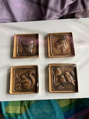 4Albert Gilles Copper Embossed  Wall Plaquevintage2signed-2not4x4 In • $60