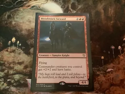 MTG - Magic The Gathering Card Bloodsworn Steward - Vampire - Commander 2017 • $2.85