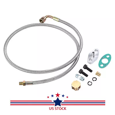 Turbocharger Oil Feed Line Kit 1/8 PNT 90 Degree 41  For T3 T4 T60 T61 T70 Turbo • $13.97