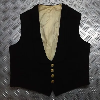 Vintage Mess Waistcoat RN British Naval Brushed Wool Dress Uniform Buttoned • £129.99