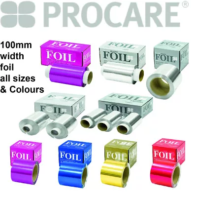 ProCare® Premium Hair Tint Foil - 100mm Wide Various Roll Sizes • £72.95