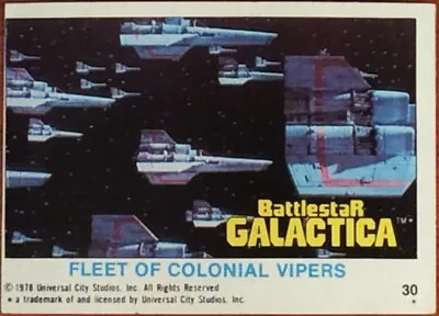 1978 Topps Battlestar Galactica™ Card No. 30  Fleet Of Colonial Vipers  • $1.89