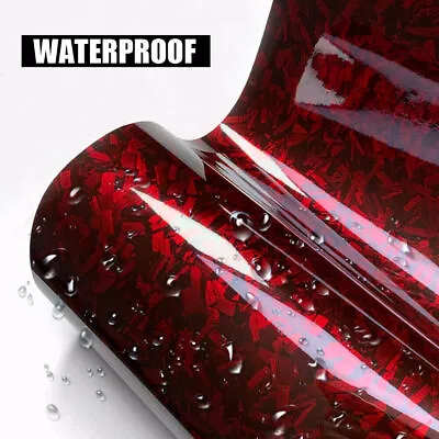 1x Car Sticker Glossy Forged Carbon Fiber Wrapping Vinyl Film Sticker Decal Wrap • $12.49