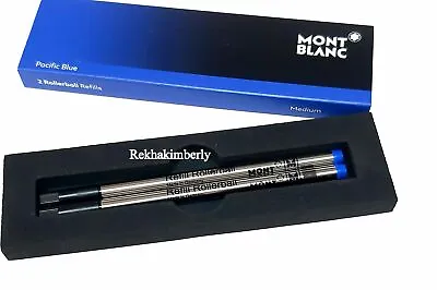 MontBlanc Rollerball Refills MEDIUM Pacific Blue 2pcs/Box Germany 105159 • $21