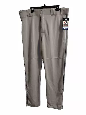 Majestic Baseball Pants Gray Premium MLB Authentic Adult XL Cool Base • $11.99