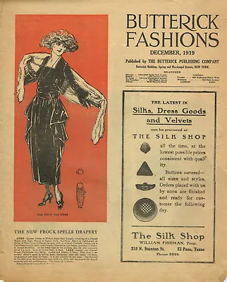 Ebook CD Butterick Fashion Flyer December 1919 Edwardian Sewing Pattern Catalog • £12.50