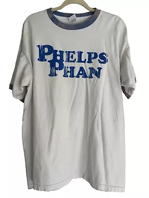 Rare Michael Phelps Phan Ringer Tee Shirt Swimmer Olympian Faded AT&T Promo XL • $36.52