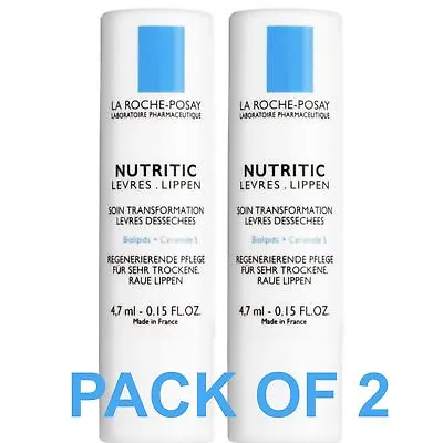 LA ROCHE POSAY Nutritic Lip Balm Very Dry Lips Transforming Care 47ml 2 Pack • $16.97