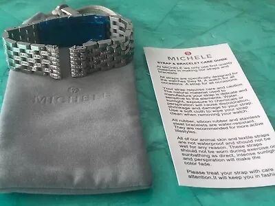 New Michele Deco 16mm Diamond Tappered Watch Bracelet - Ms16fg235009 -  $1800 • $875.60