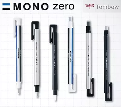 $5.78 • Buy Tombow Mono Zero Eraser Mechanical Pen Refill CLICKER Rectangle Round Shape Thin