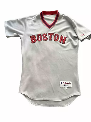 Boston Red Sox Authentic Jersey Sz 40 RARE 1972-78 Gray Road Throwback Majestic • $45