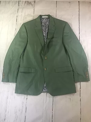 CHAPS RALPH LAUREN 40 R SPORT COAT JACKET BLAZER Green SILK WOOL VIETNAM Paisley • $55.55