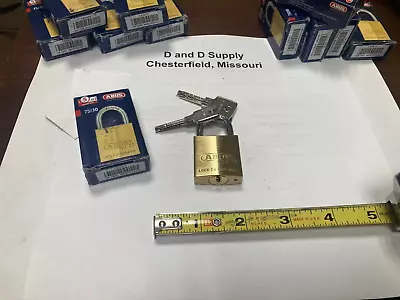 ABUS 75/30 KA Keyed Padlock 5/8 In Brass Gold 13/64  Shackle 7343 Key • $11.99