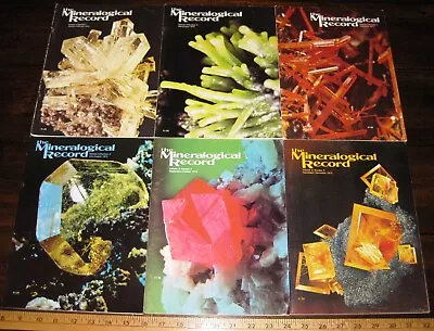 MINERALOGICAL RECORD MAGAZINE 1972 Vol 3 All 6 Issues Complete Mineralogy Mining • $59.95