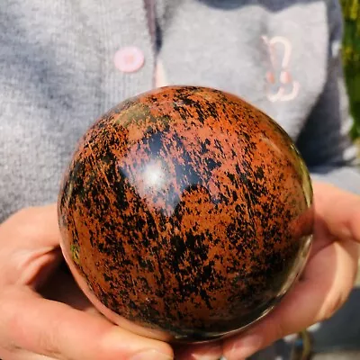 2.30LB  Natural Red Mahogany Obsidian Quartz Crystal Sphere Ball Healing • $0.01