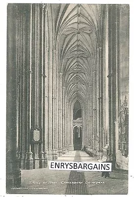 South Aisle Of Nave Canterbury Cathedral Kent. Postcard By J.G. Charlton. • £1.75