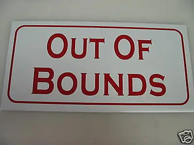 Vintage OUT OF BOUNDS Metal Golf Sign NEW 4 Country Club Course Range Flag  • $13.45