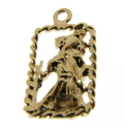 9 Carat Gold St Christopher Pendant.  Hallmarked Gold Saint Christopher Pendant • £79.50