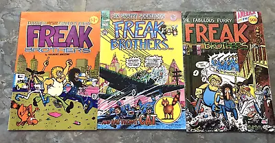 3 X Early Fabulous Furry Freak Brothers Comic Number 1 Uk Edition Plus 2 X USA! • £29.95